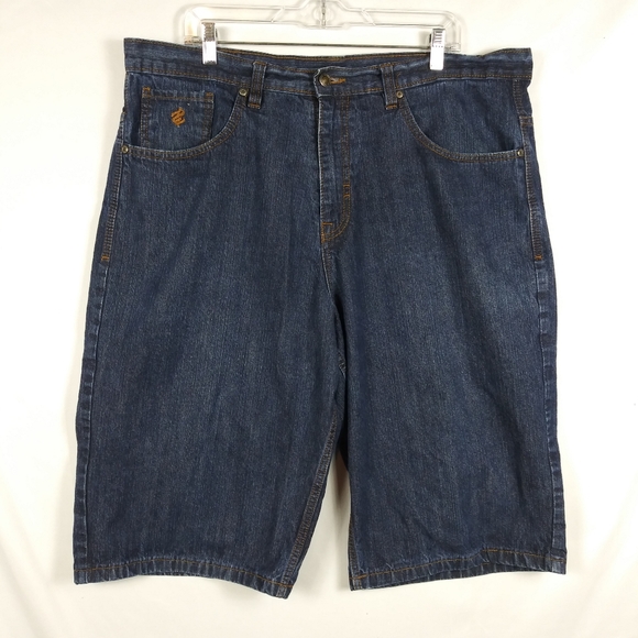Vintage Y2K Rocawear Jeans Shorts Baggy Grunge Skater Sz 40 Southpole Jnco Style - Picture 2 of 7